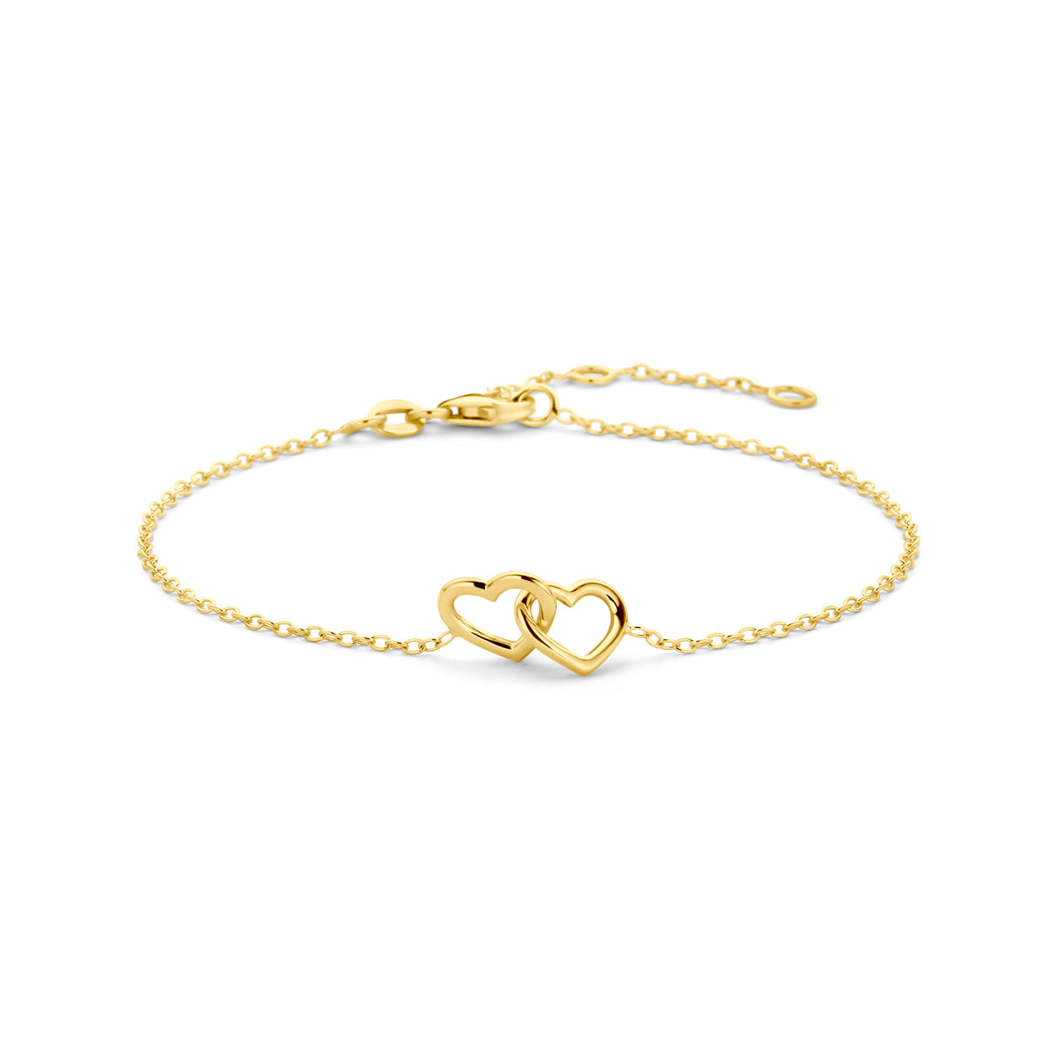 Armband hartjes in goud – 16/17,5/19 cm