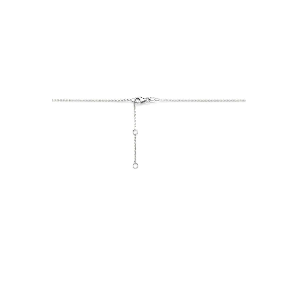 Ketting 0.25 ct diamant H SI in witgoud met druppel hanger