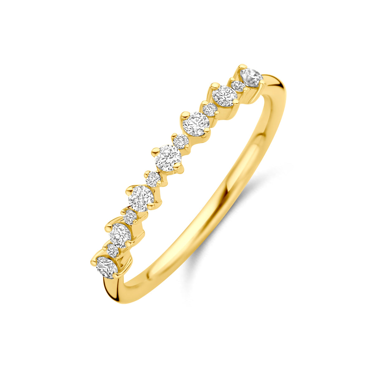 Ring 0.23 ct lab grown diamant H SI in goud