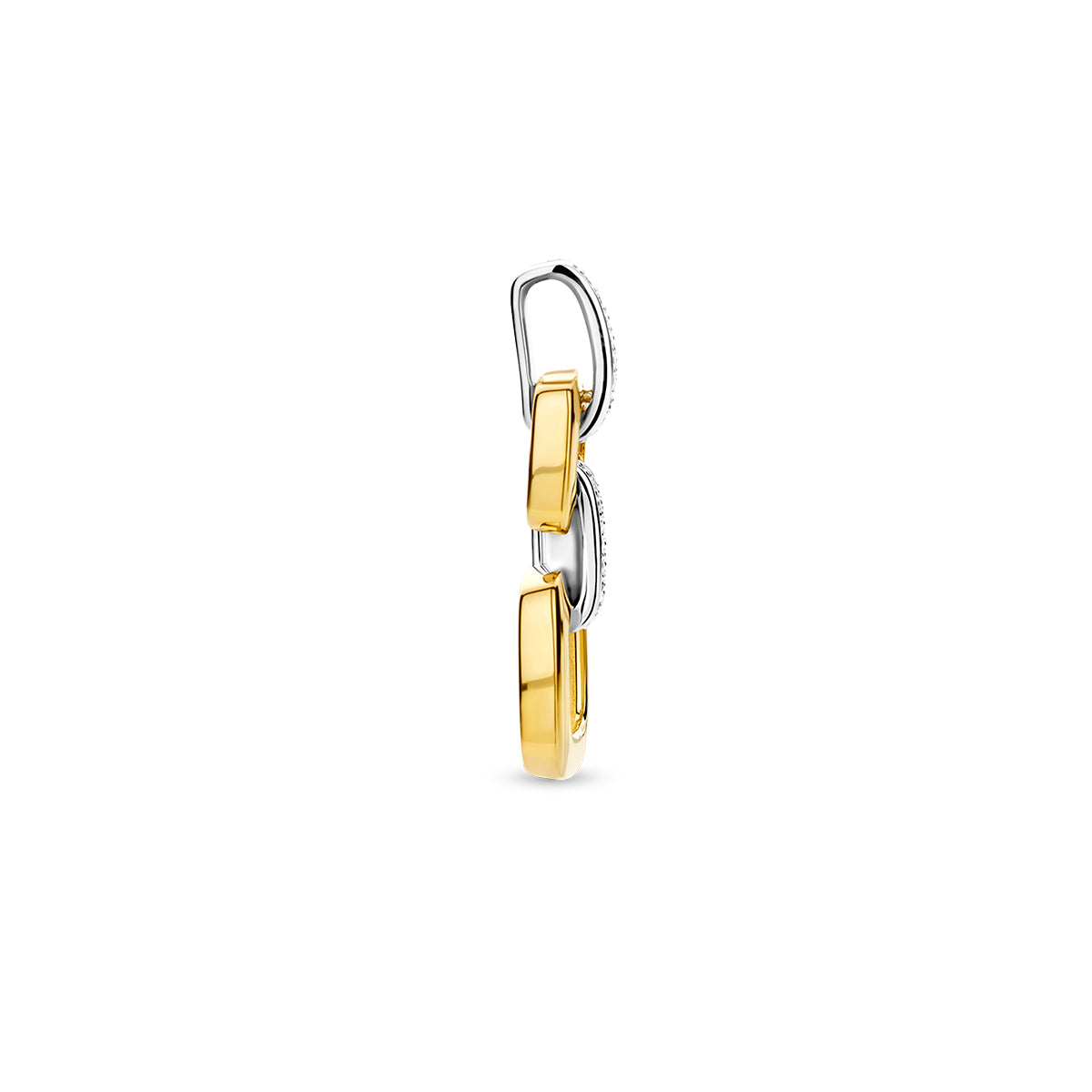 Hanger schakel met 0.13 ct diamant H SI in goud – 29 mm