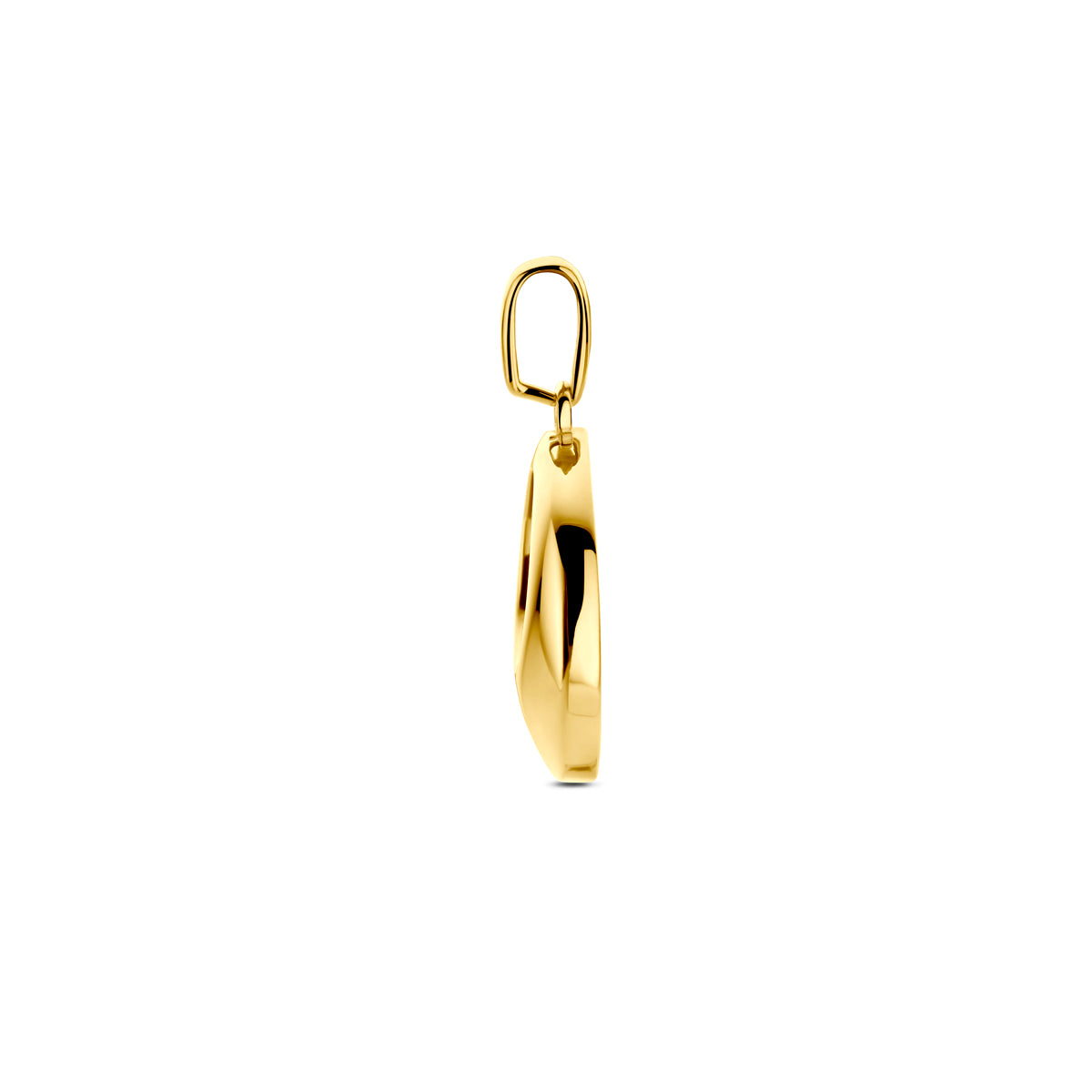 Hanger rond hoogglans in goud – 21 mm