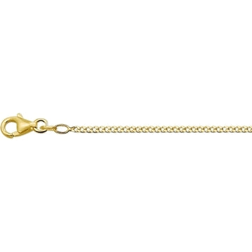 Ketting gourmette 4-zijdes geslepen in goud – 1,7 mm