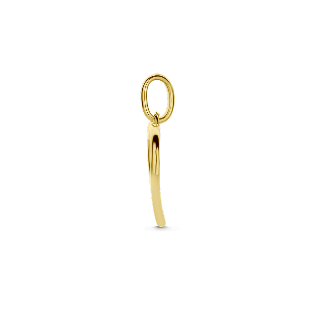 Hanger hartjes met zirkonia in goud – 11,5 mm
