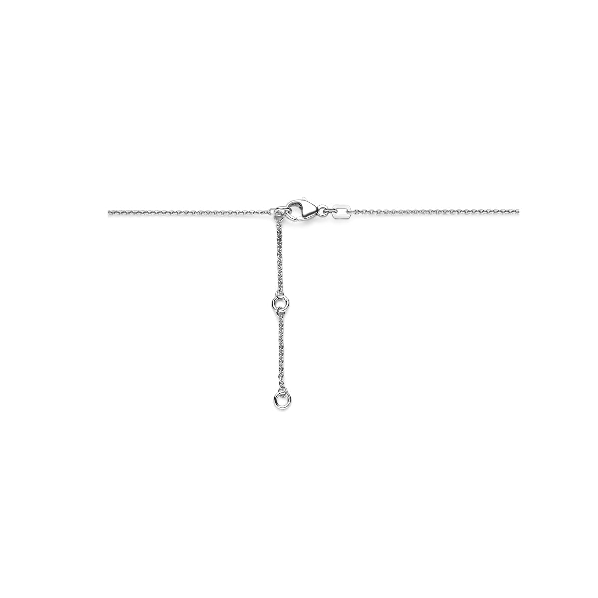 Ketting zilver met zirkonia – 41-43-45 cm