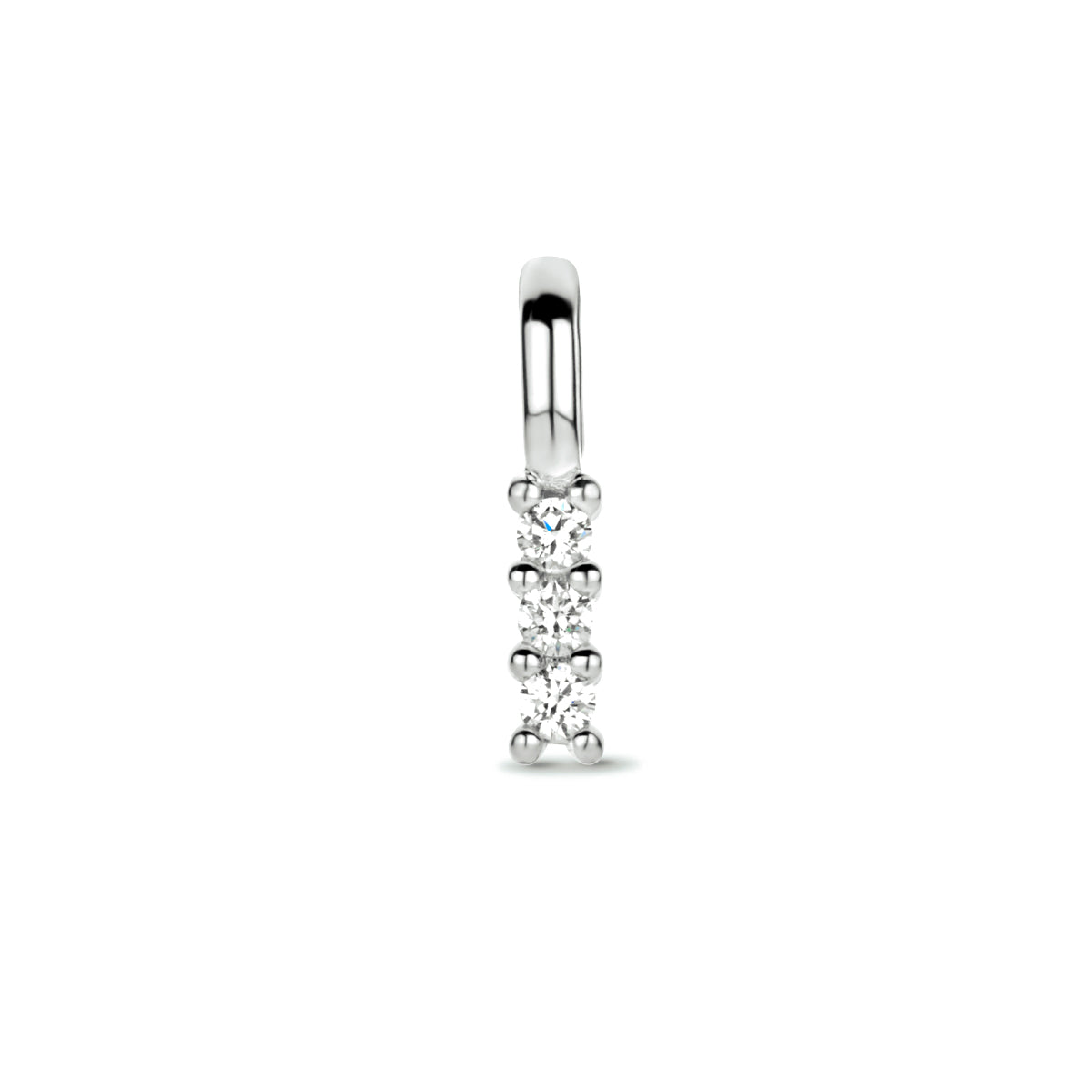 Hanger 0.05 ct diamant H SI in witgoud – 11 mm