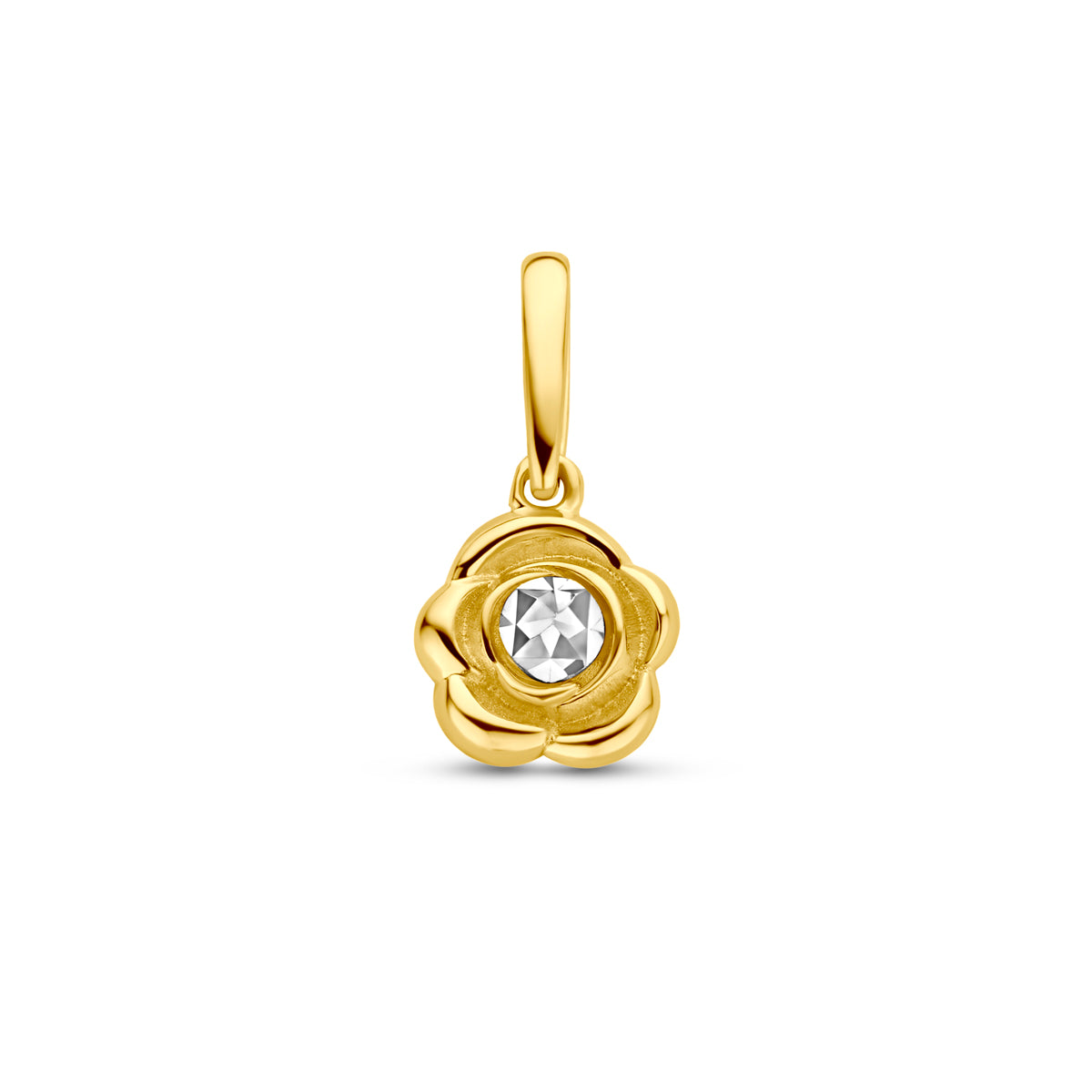 Hanger bloem in goud – 12 mm