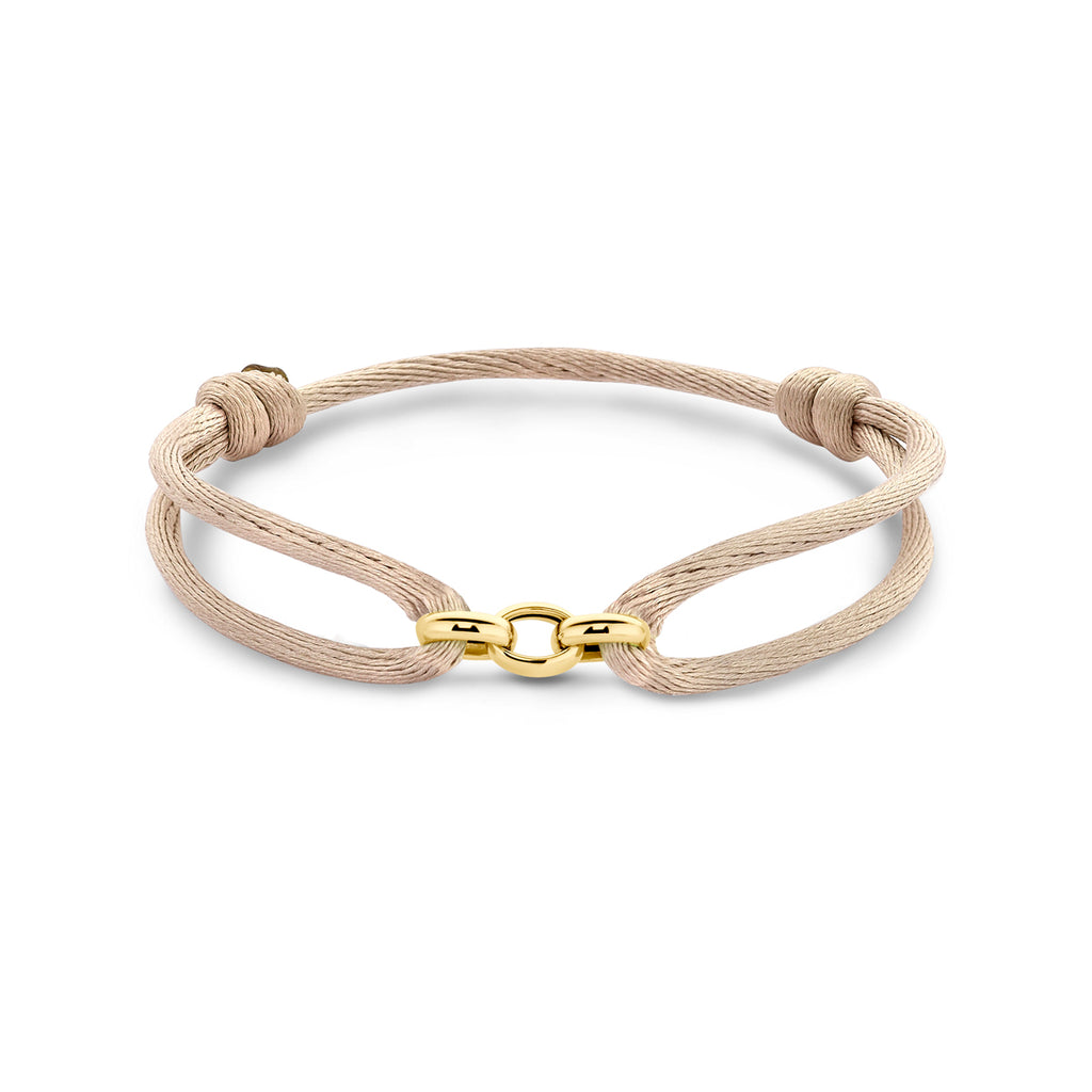 Armband satijn met gouden detail – 13/26 cm