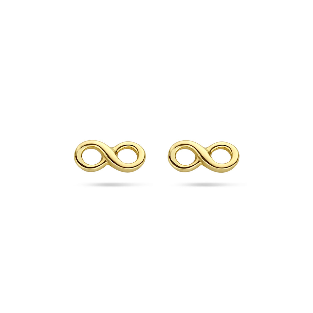 Oorknoppen infinity in goud
