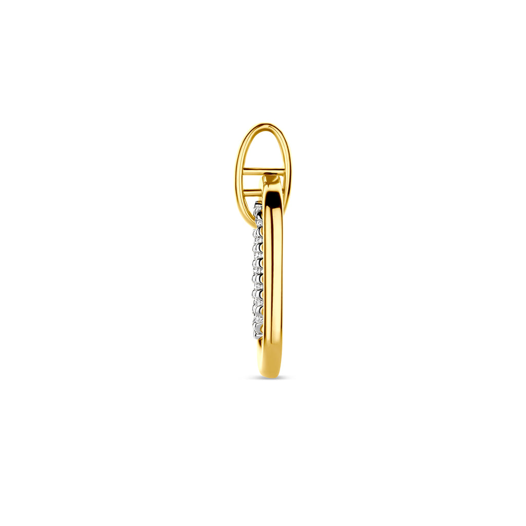 Hanger 0.08 ct diamant H SI in goud – 20 mm