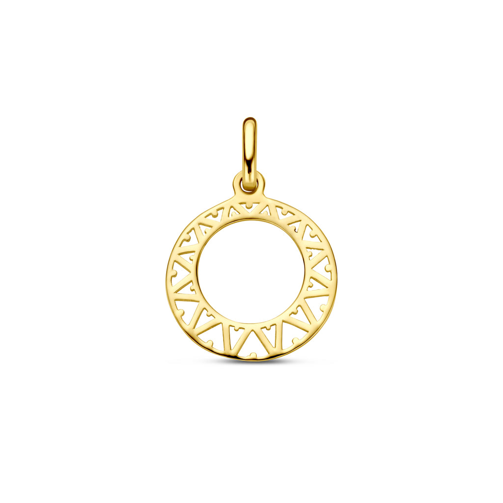 Hanger cirkel in goud – 17 mm