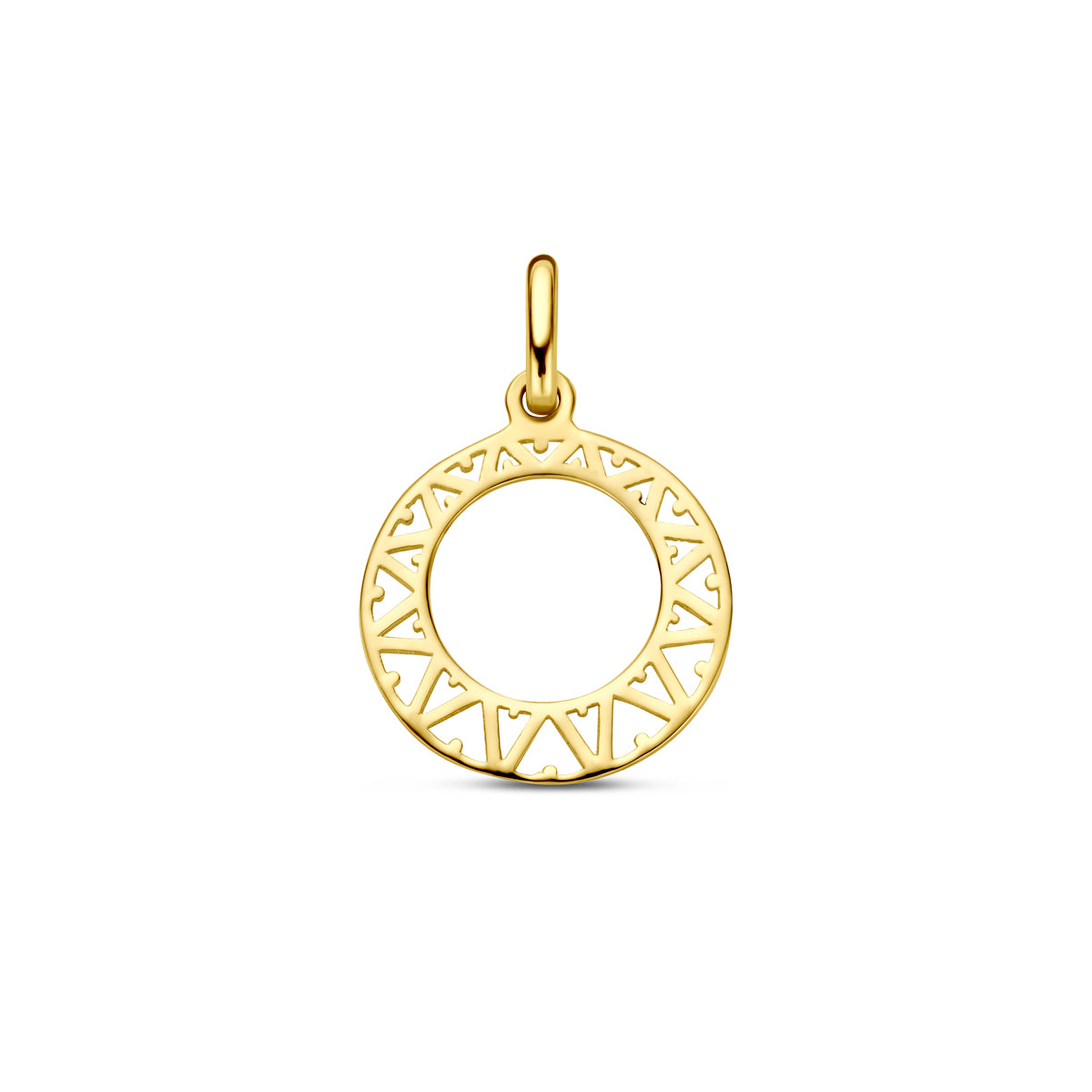Hanger cirkel in goud – 17 mm