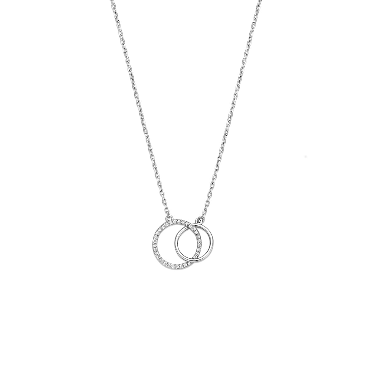 Ketting zilver met zirkonia – 41-43-45 cm