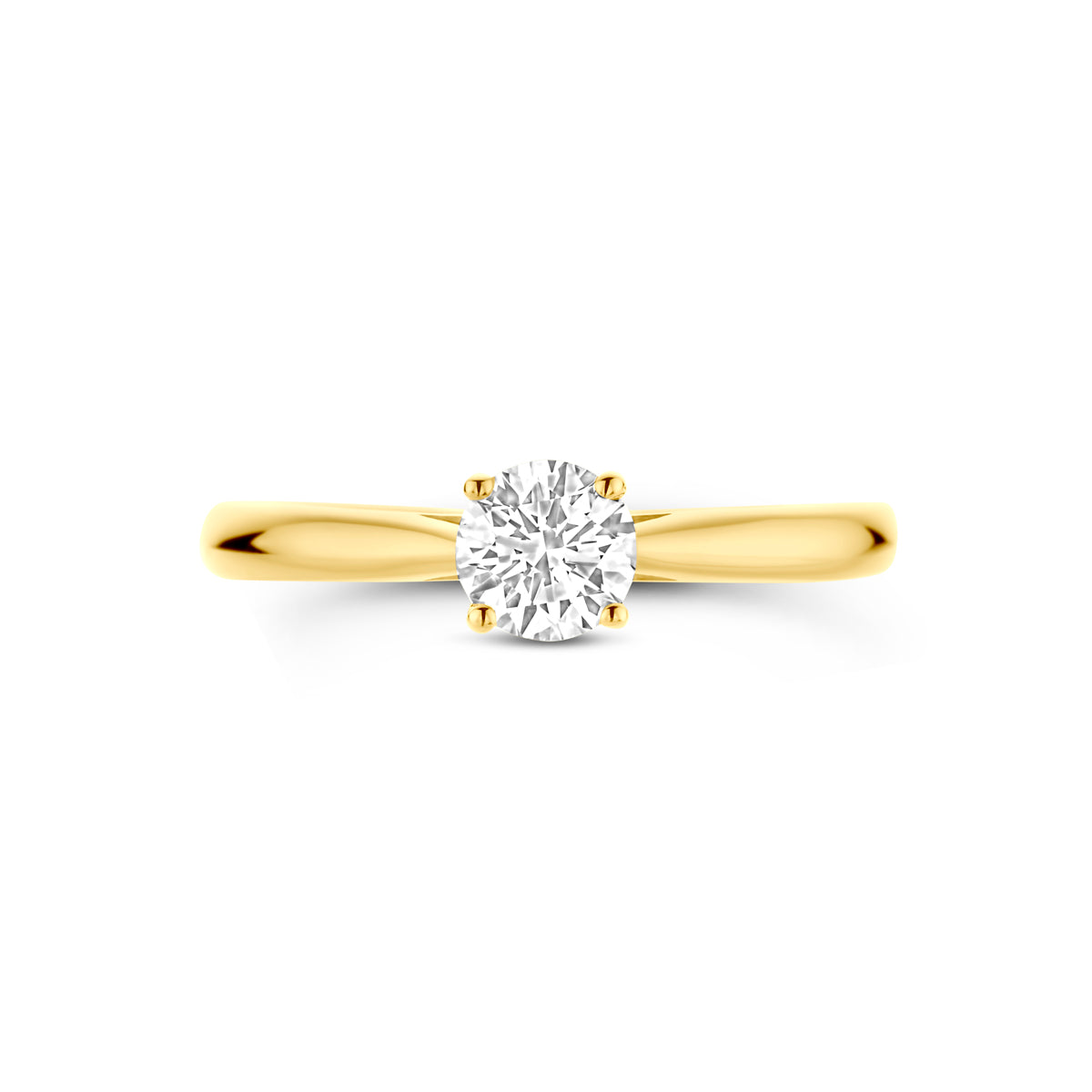 Ring Solitair 0.50 ct lab grown diamant H SI in goud