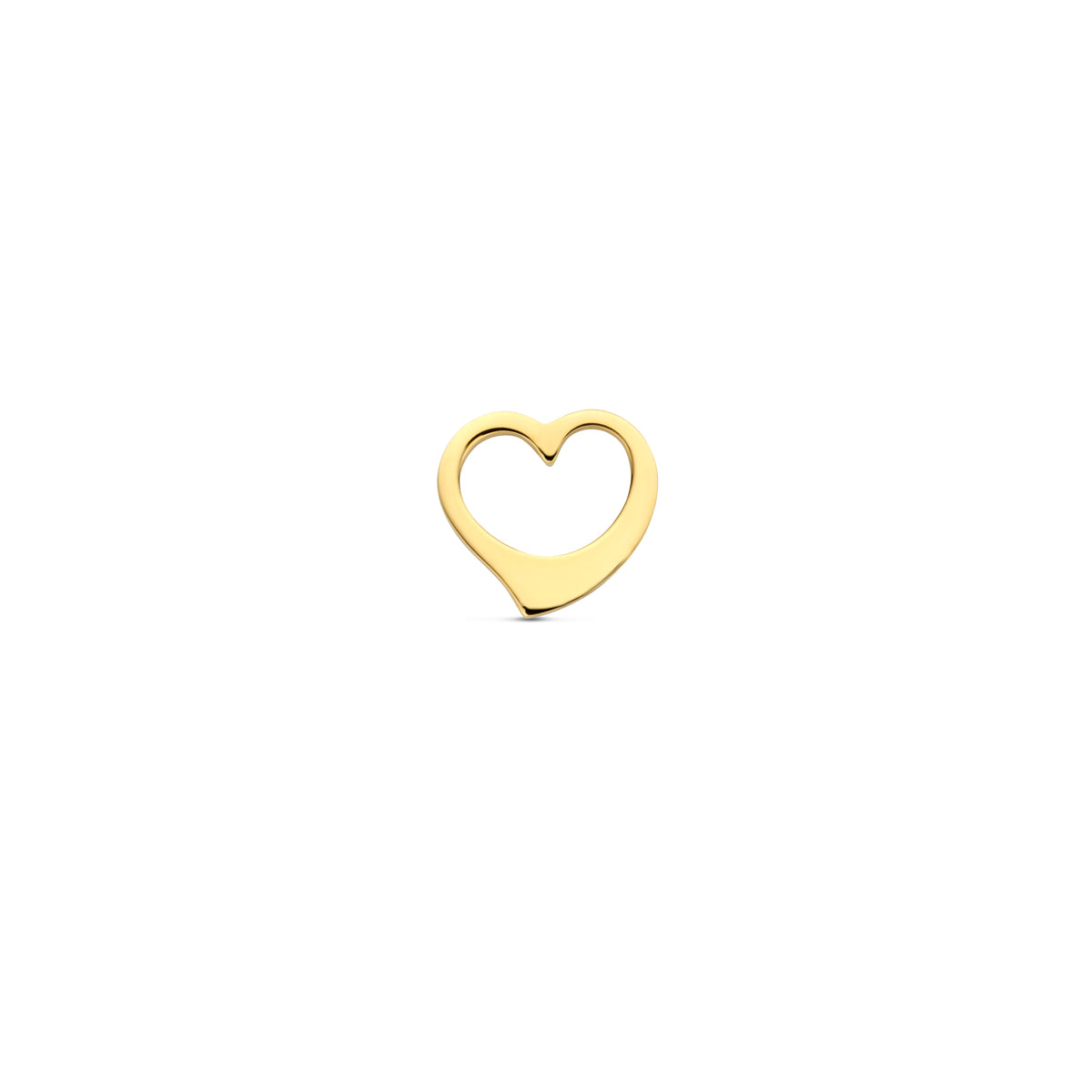 Hanger hartje in goud – 7 mm