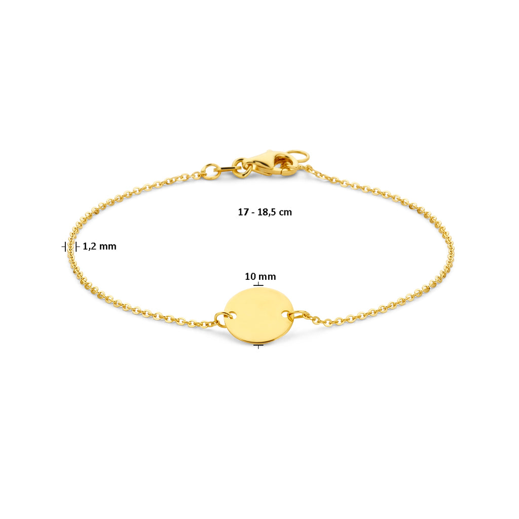 Armband cirkel in goud – 17/18,5 cm