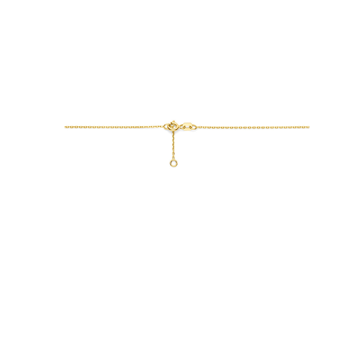 Ketting bloem met zirkonia in goud – 43/45 cm