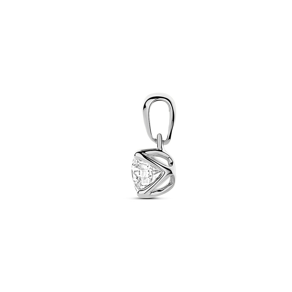 Hanger 0.50 ct lab grown diamant H SI in witgoud – 10 mm