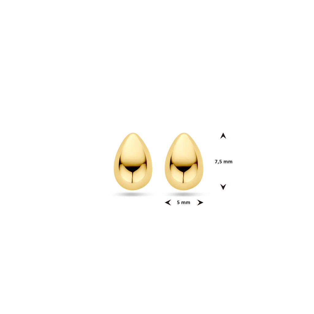 Oorknoppen druppel in goud – 7,5 mm
