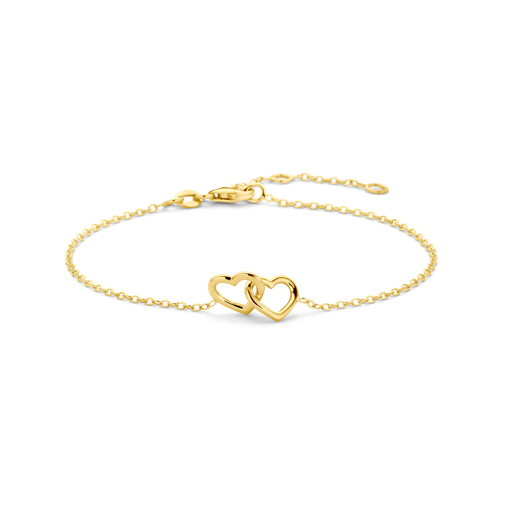Armband hartjes in goud – 16/17,5/19 cm