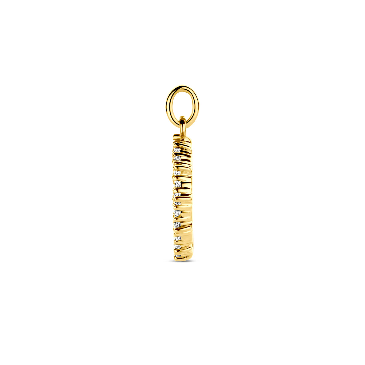 Hanger 0.25 ct diamant in goud – 18 mm rond