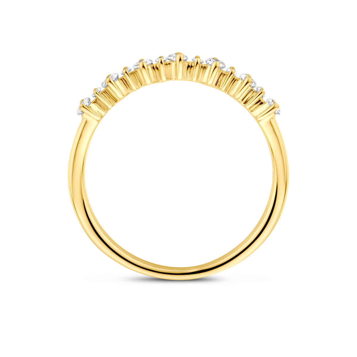 Ring 0.23 ct lab grown diamant H SI in goud