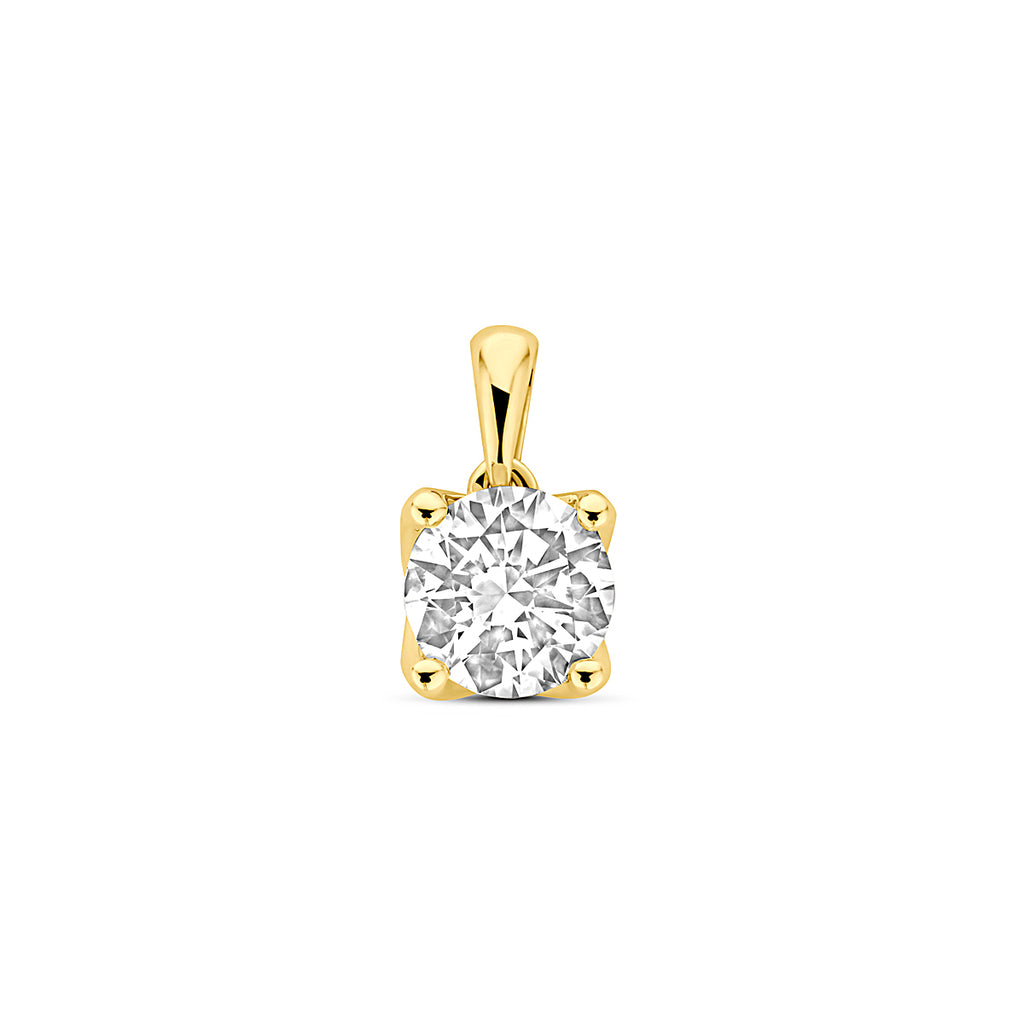 Hanger 1.00 ct lab grown diamant H SI in goud – 11 mm