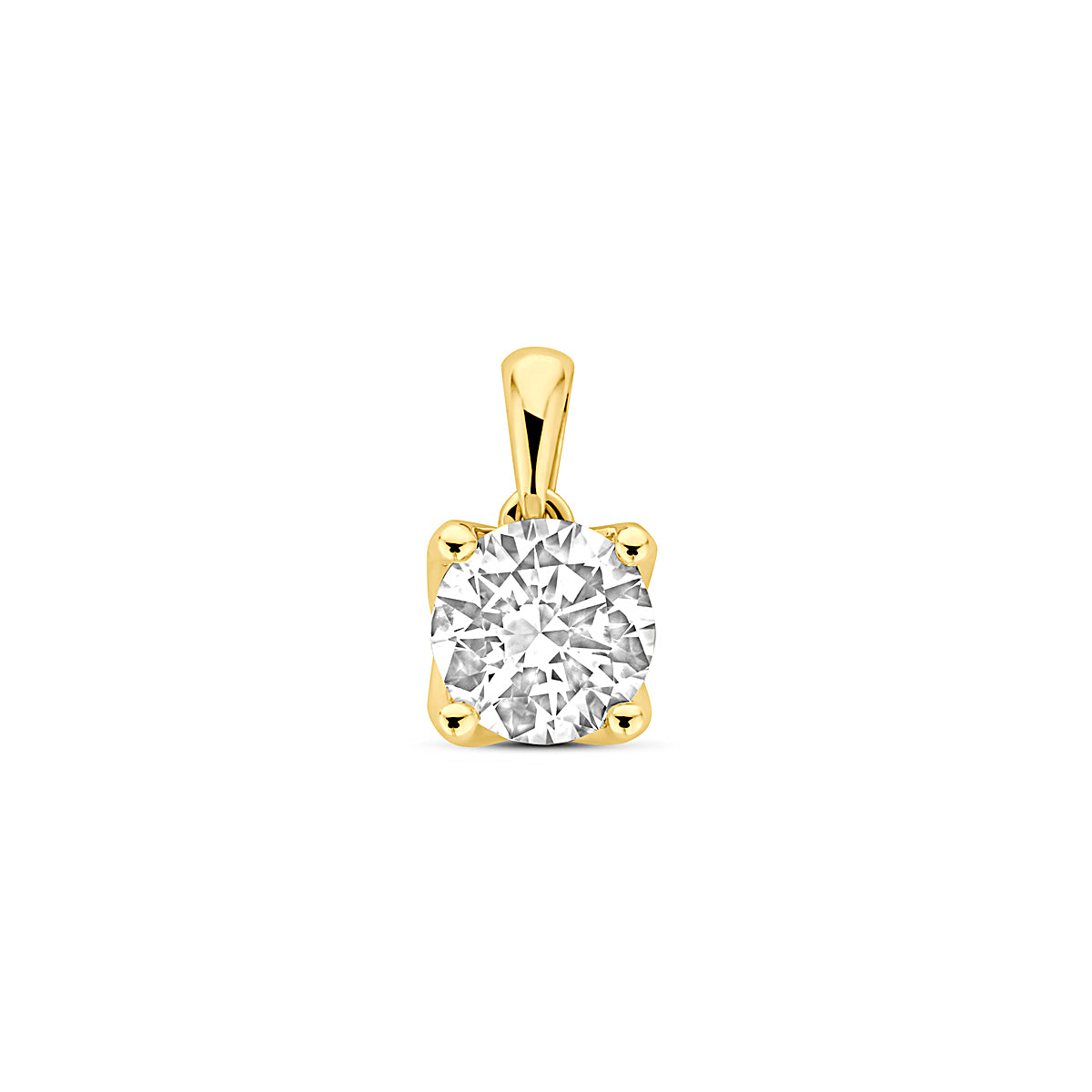 Hanger 1.00 ct lab grown diamant H SI in goud – 11 mm