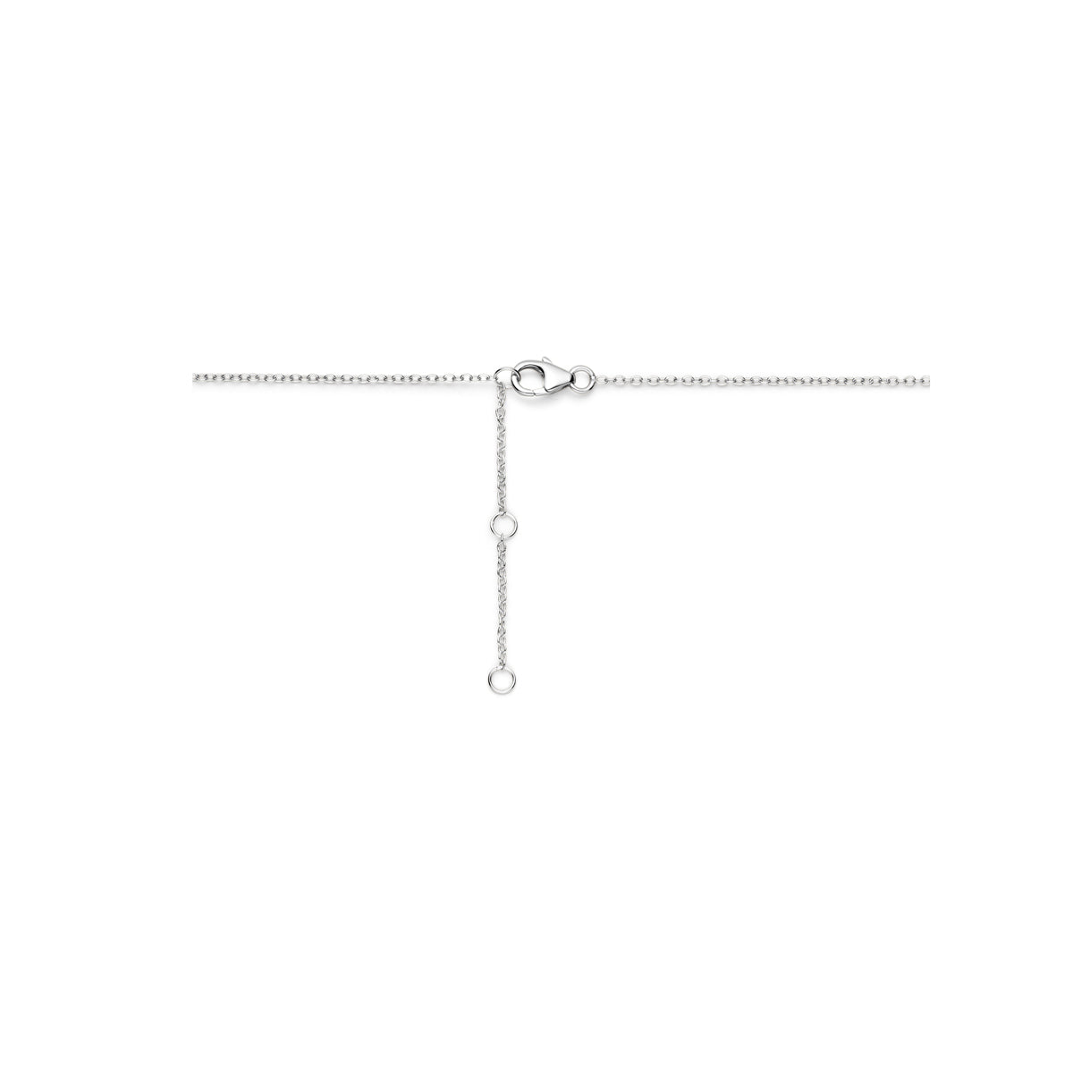 Ketting zilver met druppel – 41-43-45 cm