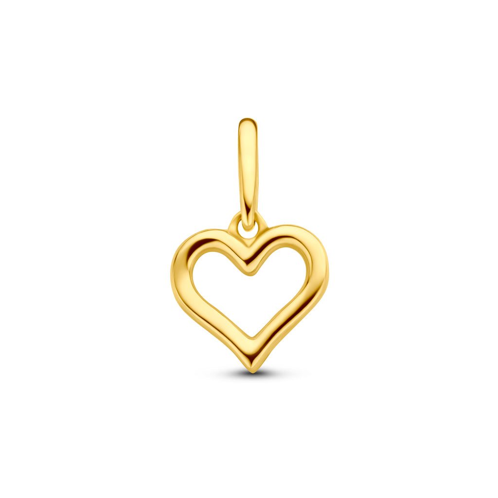 Hanger hart in goud – 13,5 mm