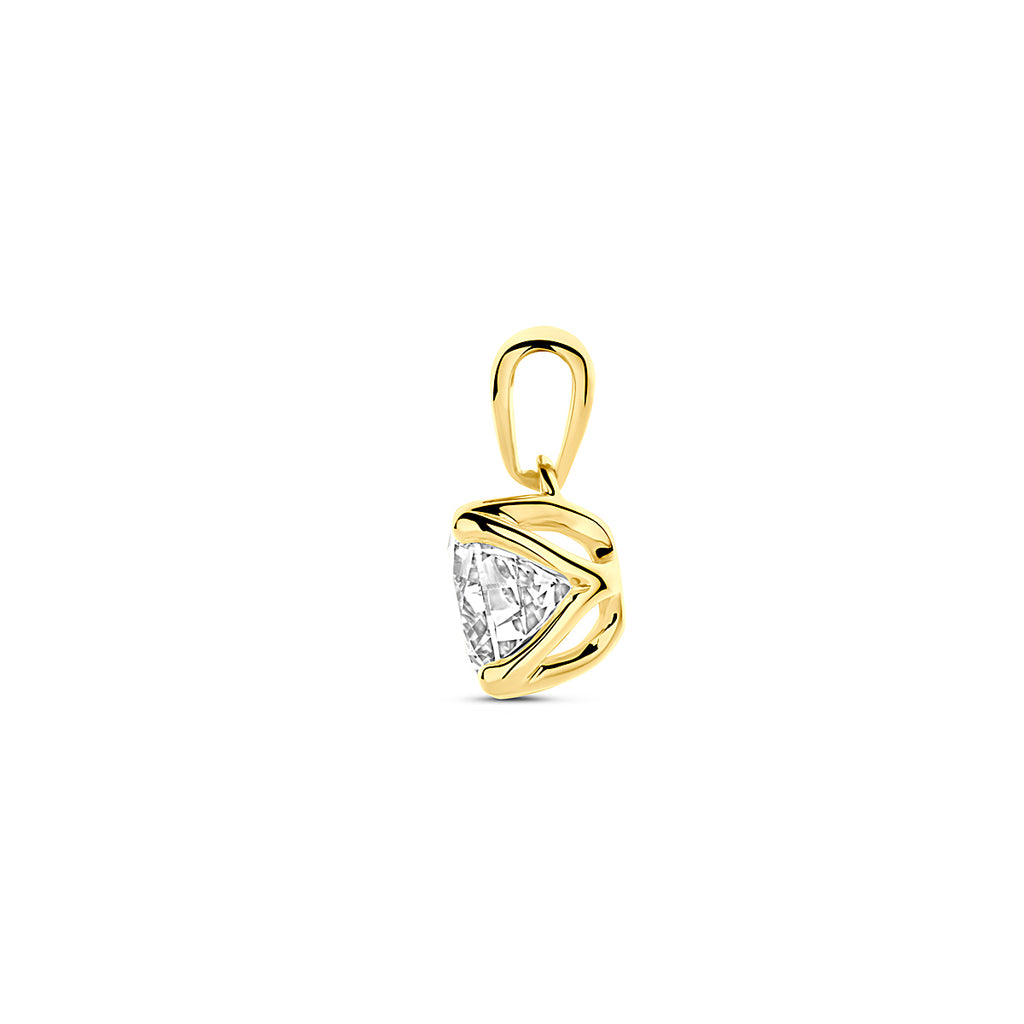 Hanger 1.00 ct lab grown diamant H SI in goud – 11 mm