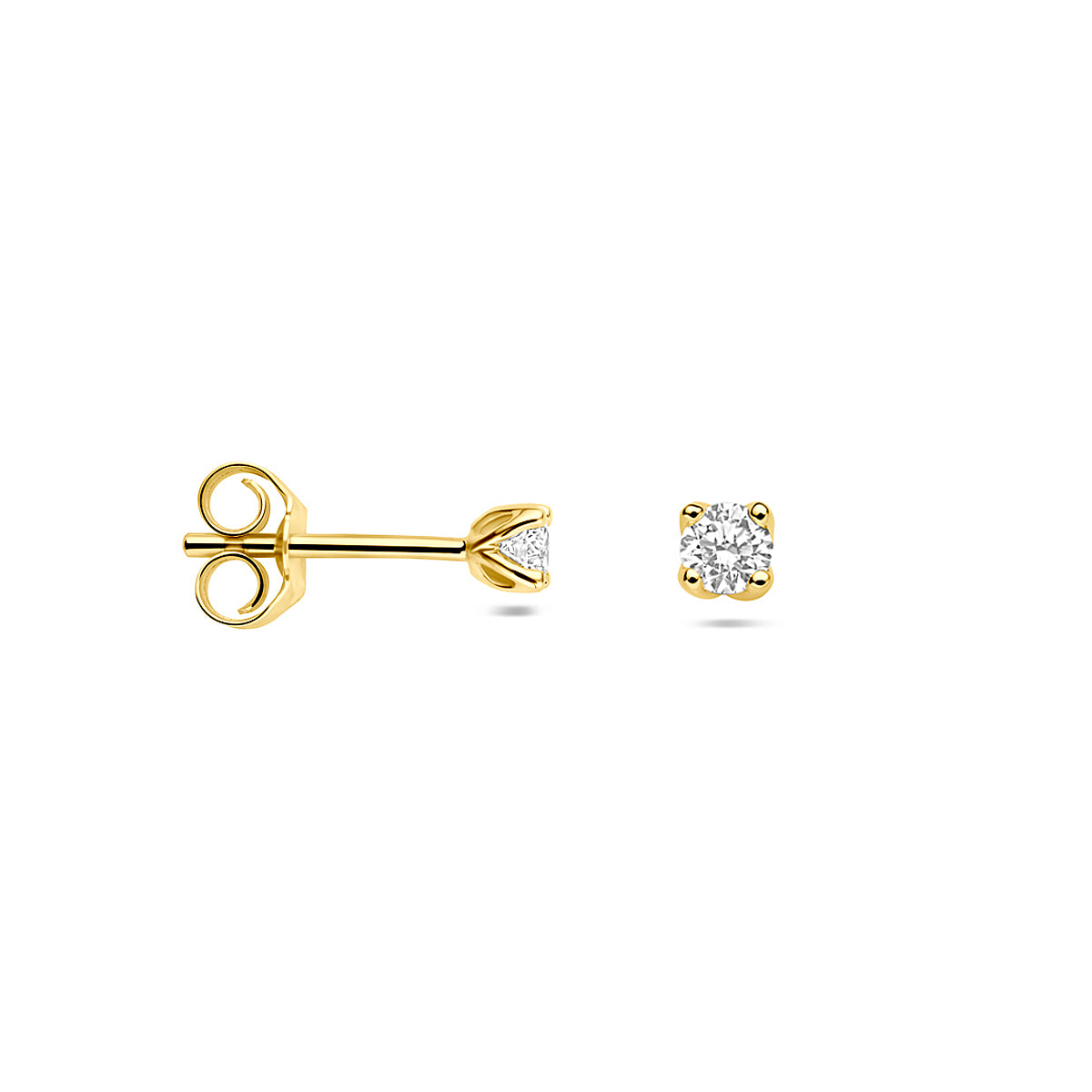 Oorknoppen 0.20 ct lab grown diamant H SI in goud – 3,25 mm (2x 0.10 ct)