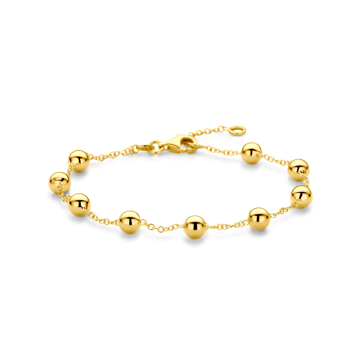 Armband bolletjes in goud – 17/19 cm