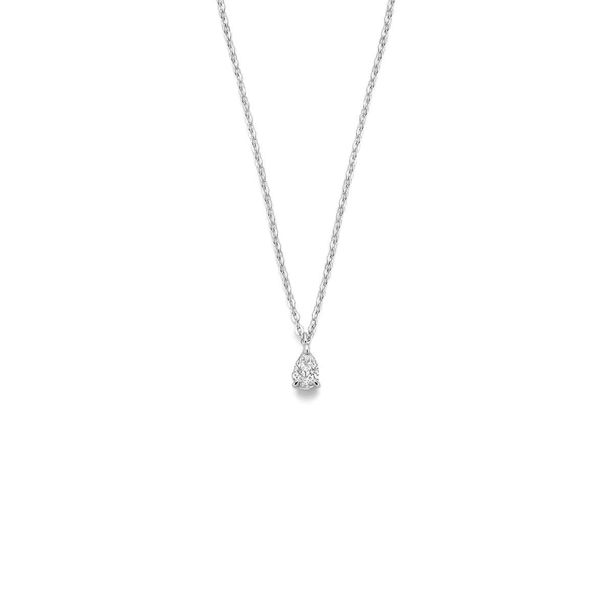 Ketting zilver met zirkonia – 42 + 3 cm