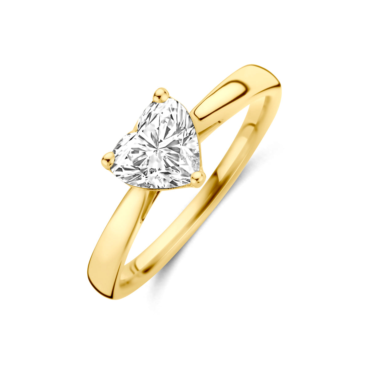 Ring 1.00 ct lab grown diamant H SI in goud