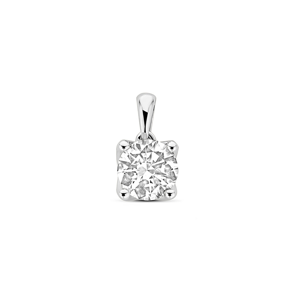 Hanger 1.00 ct lab grown diamant H SI in witgoud – 11 mm
