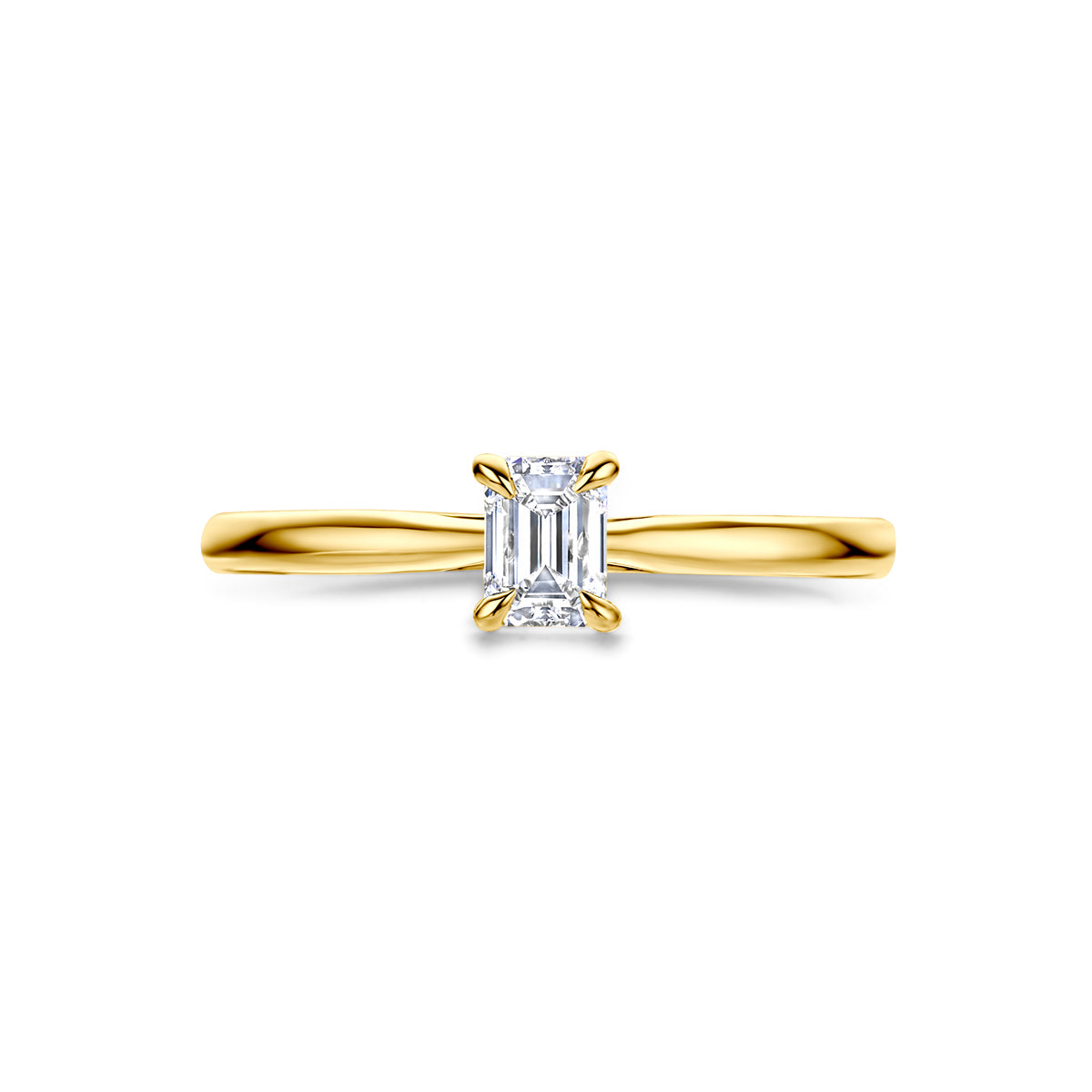 Ring 0.50 ct lab grown diamant H SI in goud