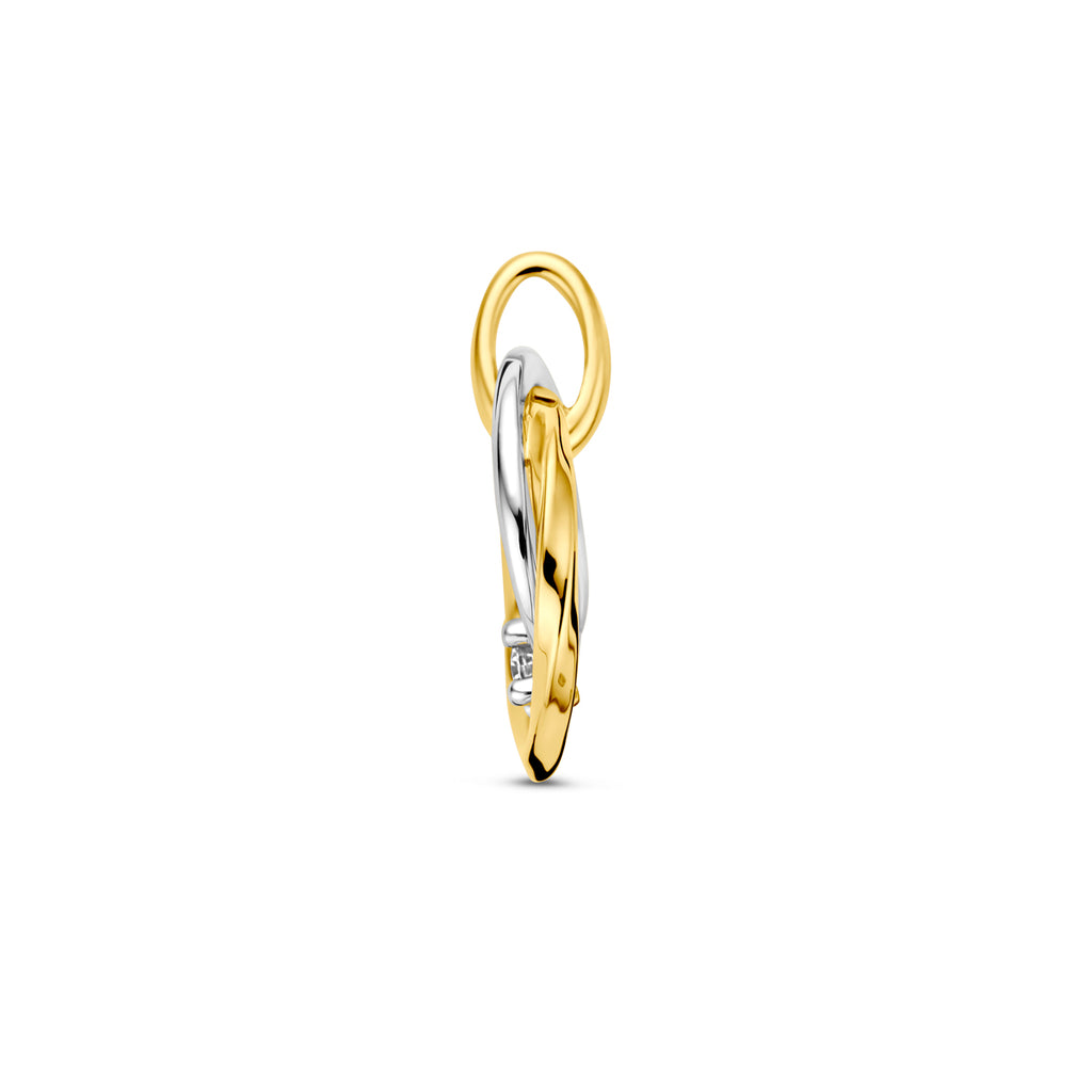 Hanger 0.03 ct diamant H in goud – 15 mm