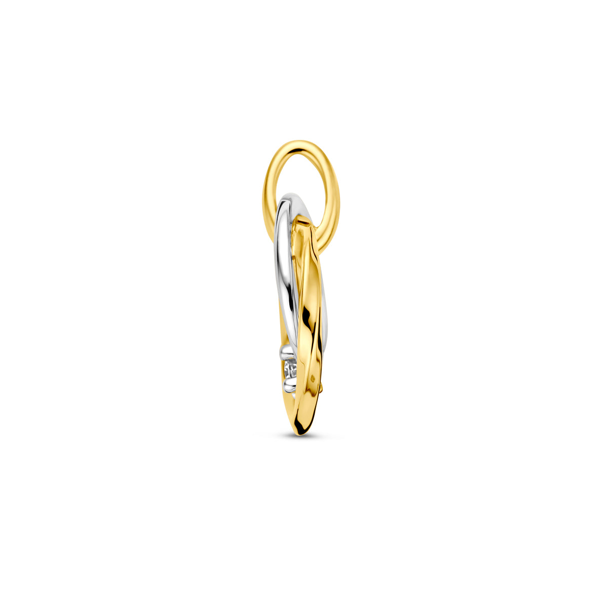Hanger 0.03 ct diamant H in goud – 15 mm