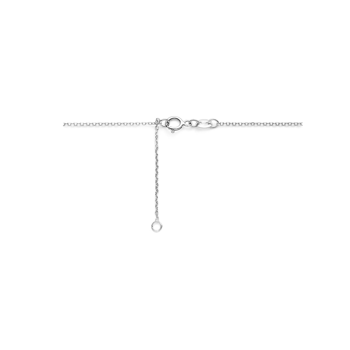 Ketting balkje met 0.04 ct diamant H SI in witgoud