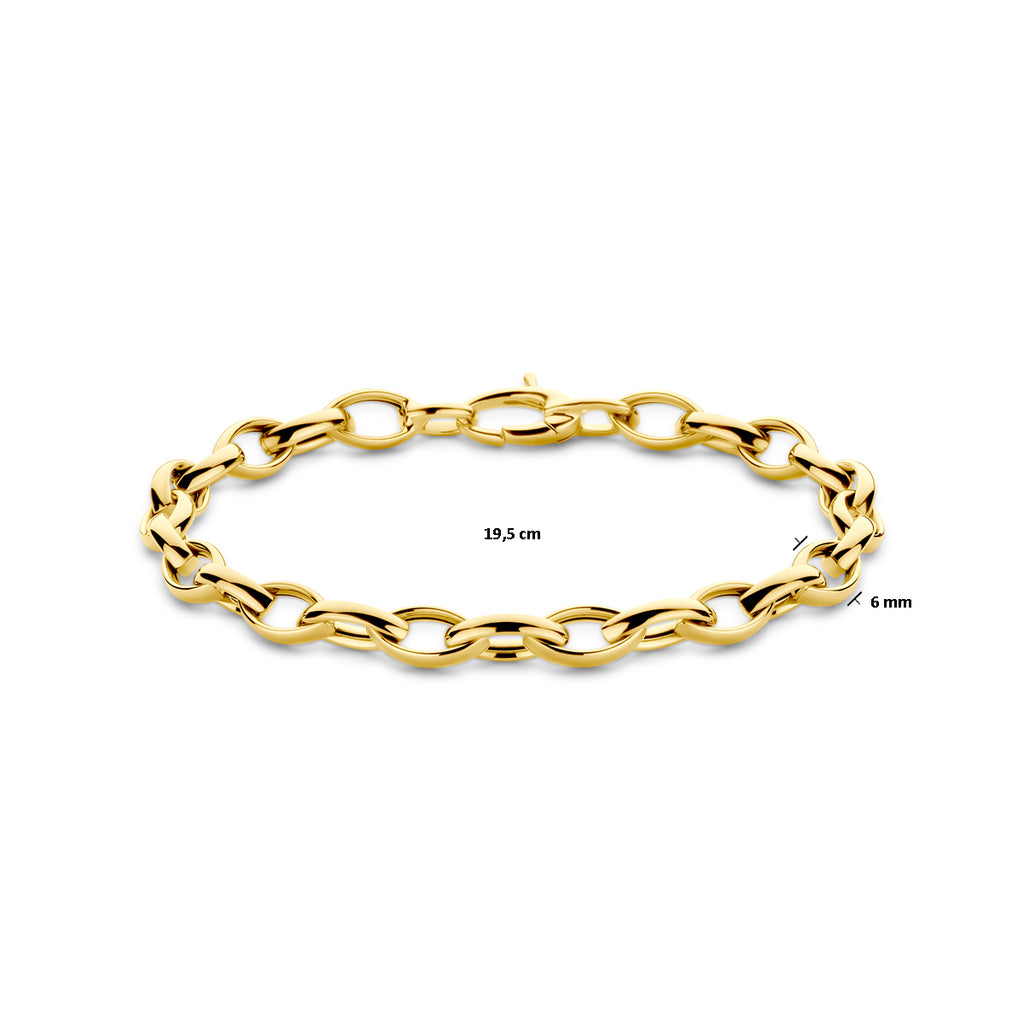 Armband 6 mm in goud – 19,5 cm