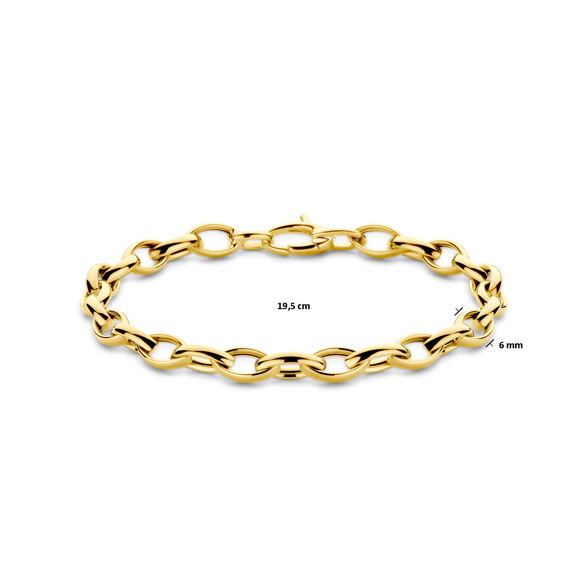 Armband 6 mm in goud – 19,5 cm