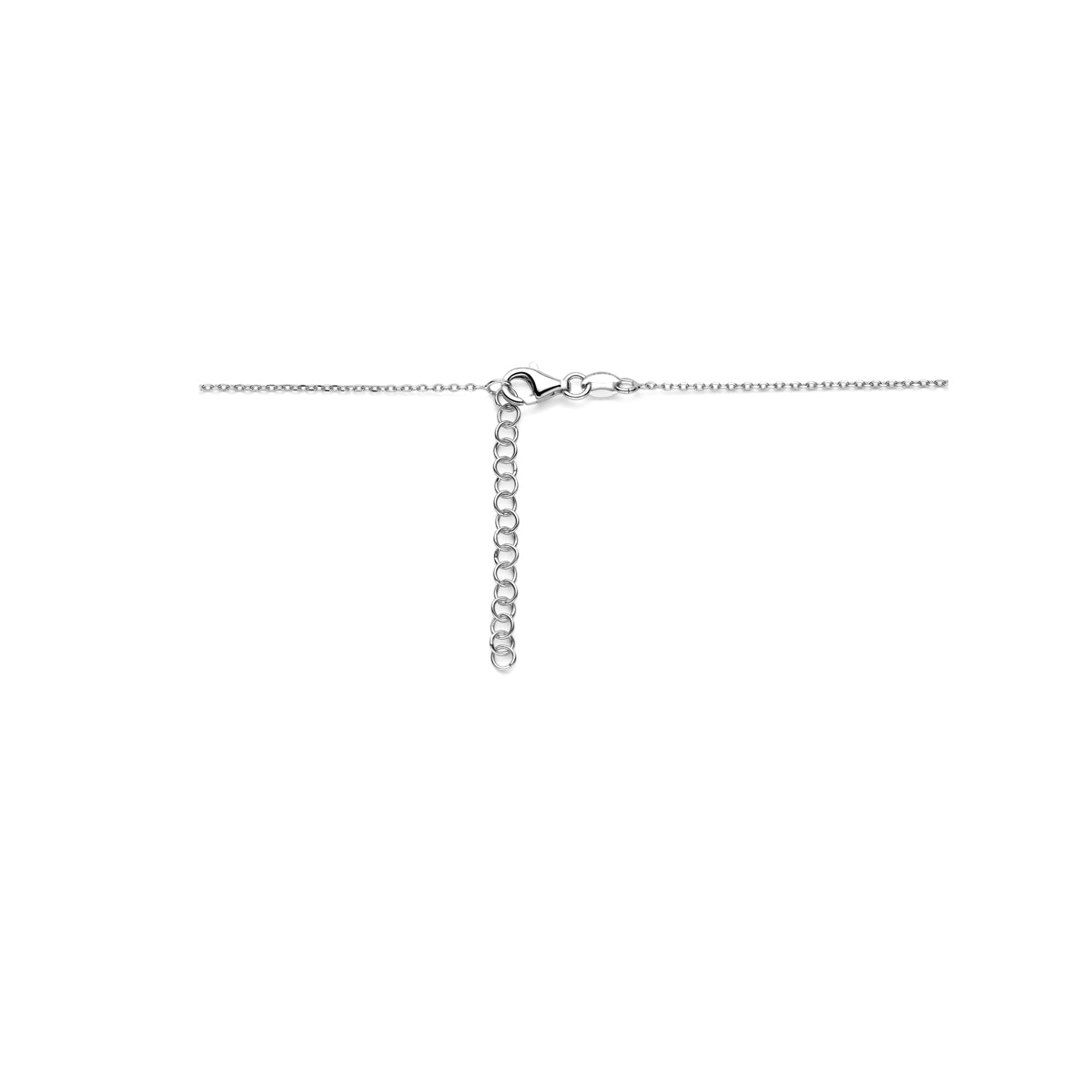 Ketting zilver met druppelvormige details – 40 + 4 cm