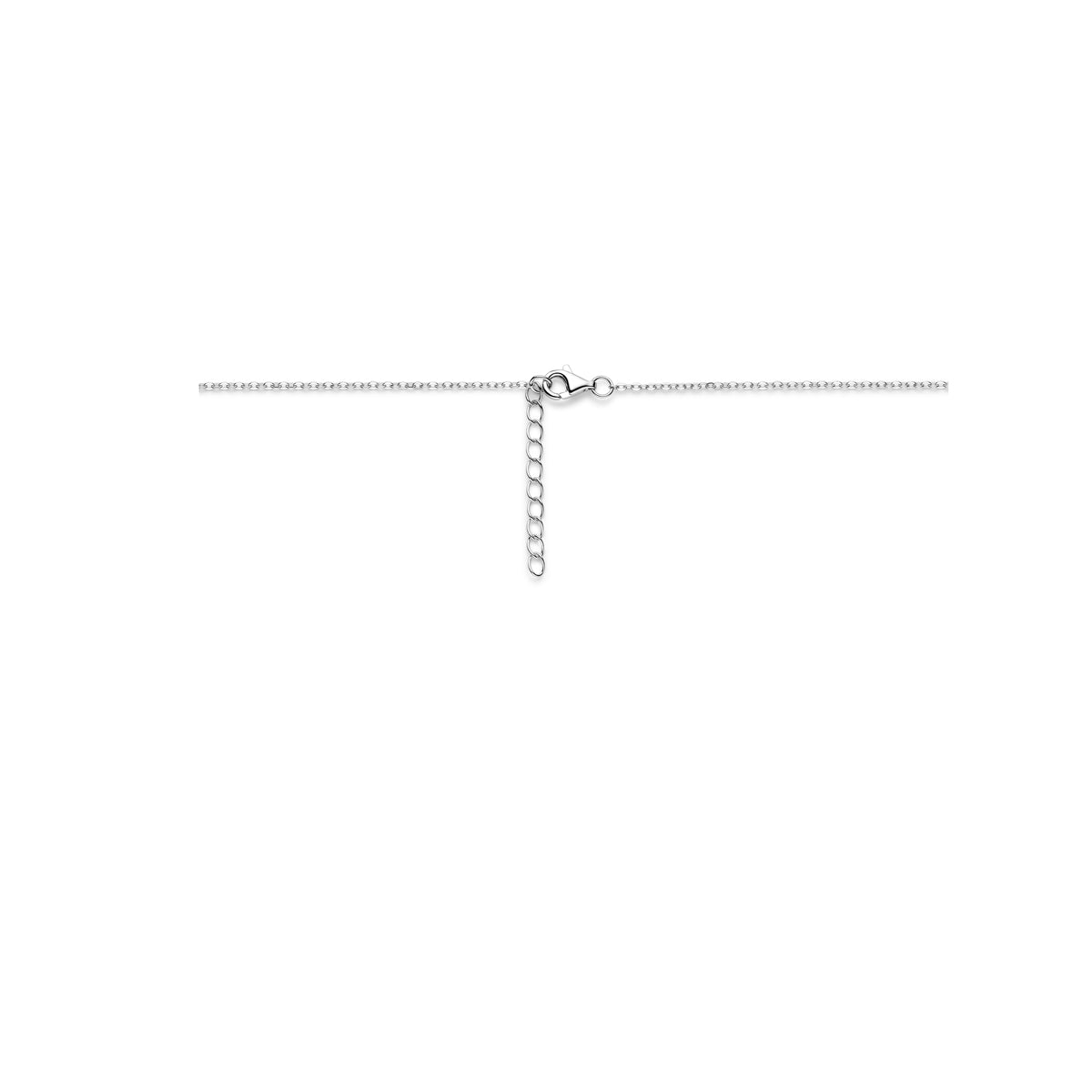 Ketting zilver met zirkonia – 42 + 3 cm