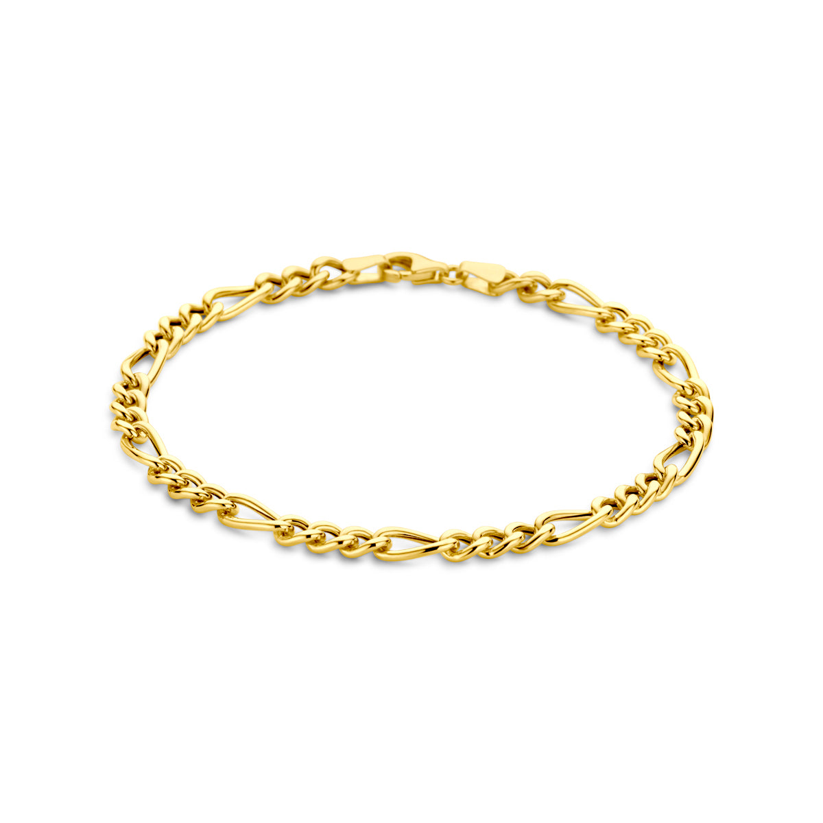 Armband figaro in goud – 4,5 mm / 19 cm