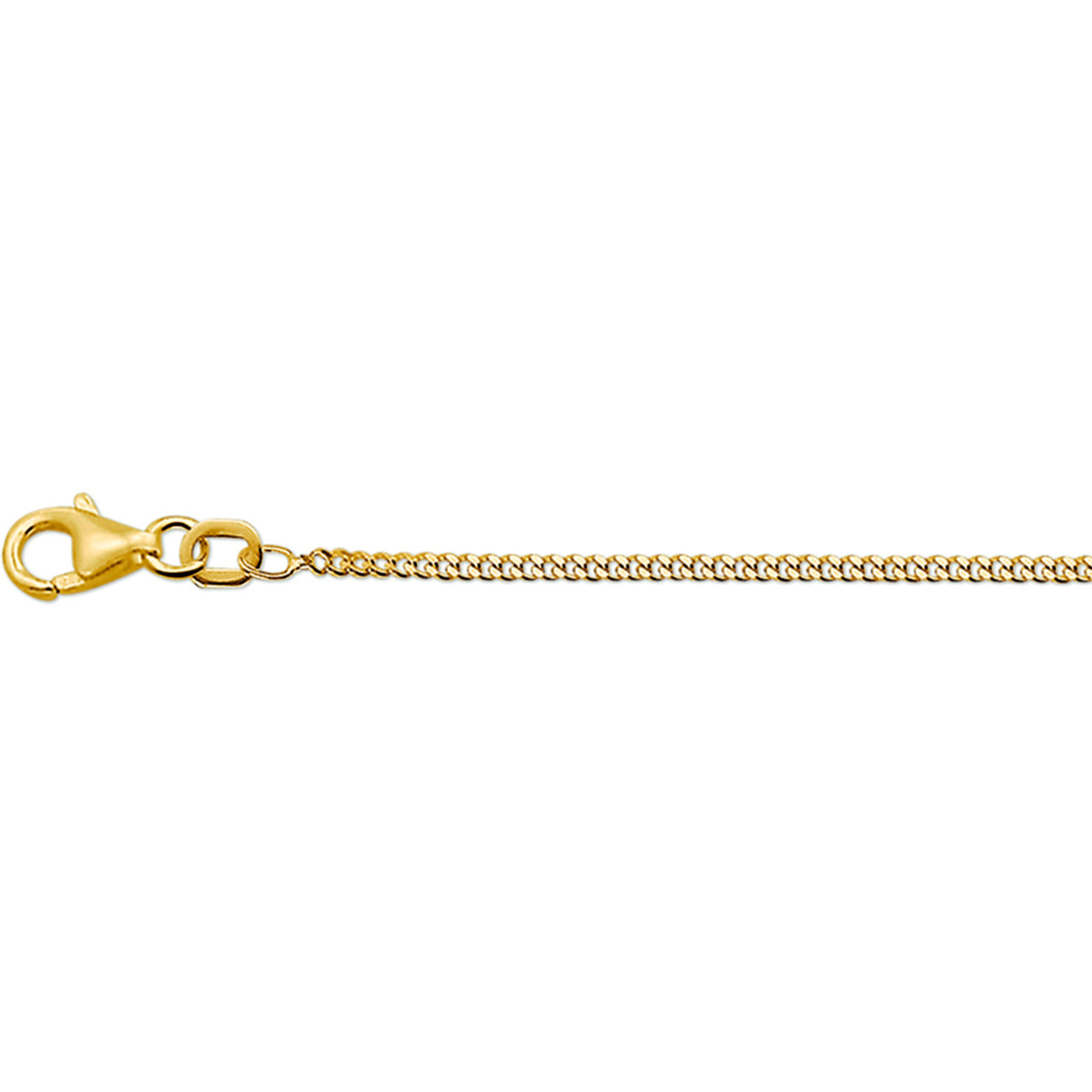 Ketting gourmette 4-zijdes geslepen in goud – 1,6 mm