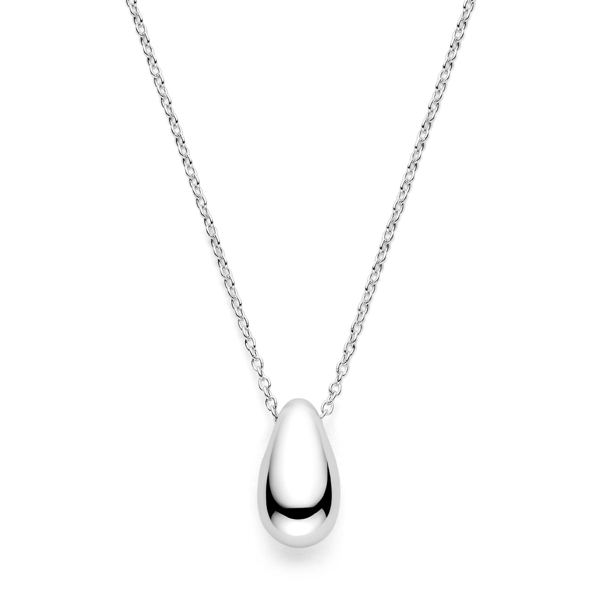 Ketting zilver met druppel – 41-43-45 cm
