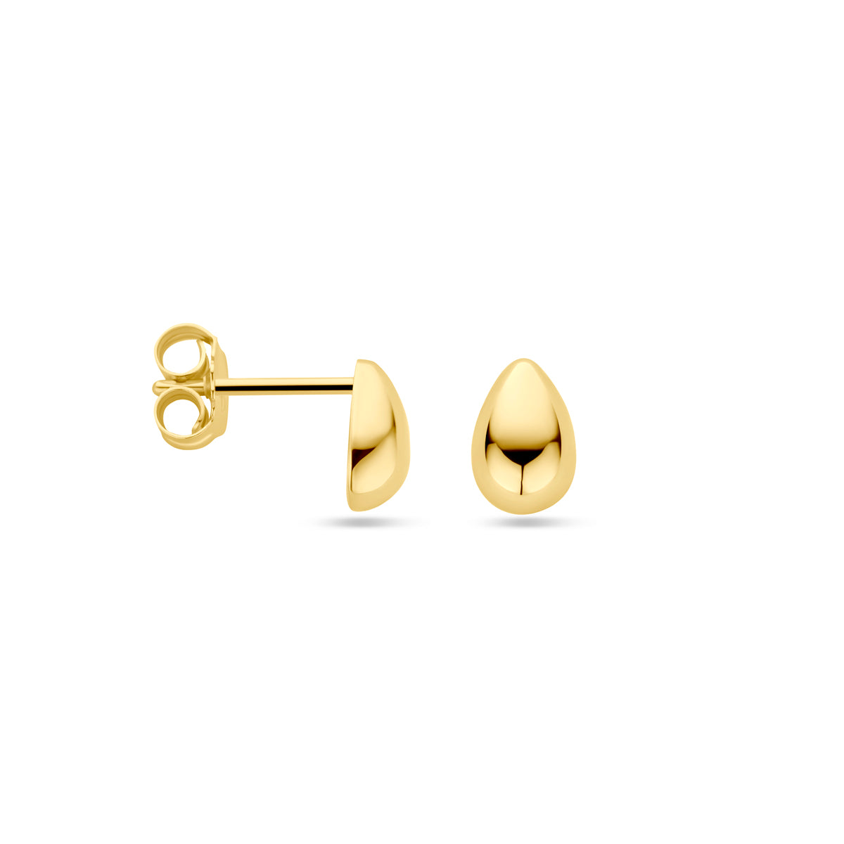 Oorknoppen druppel in goud – 7,5 mm