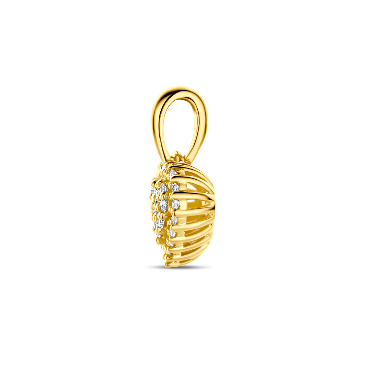 Hanger hartje met 0.15 ct diamant H SI in goud