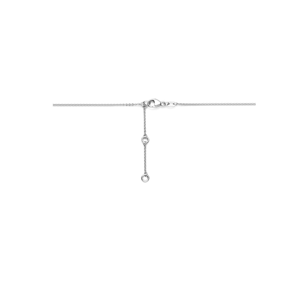 Ketting zilver met hartje – 41-43-45 cm