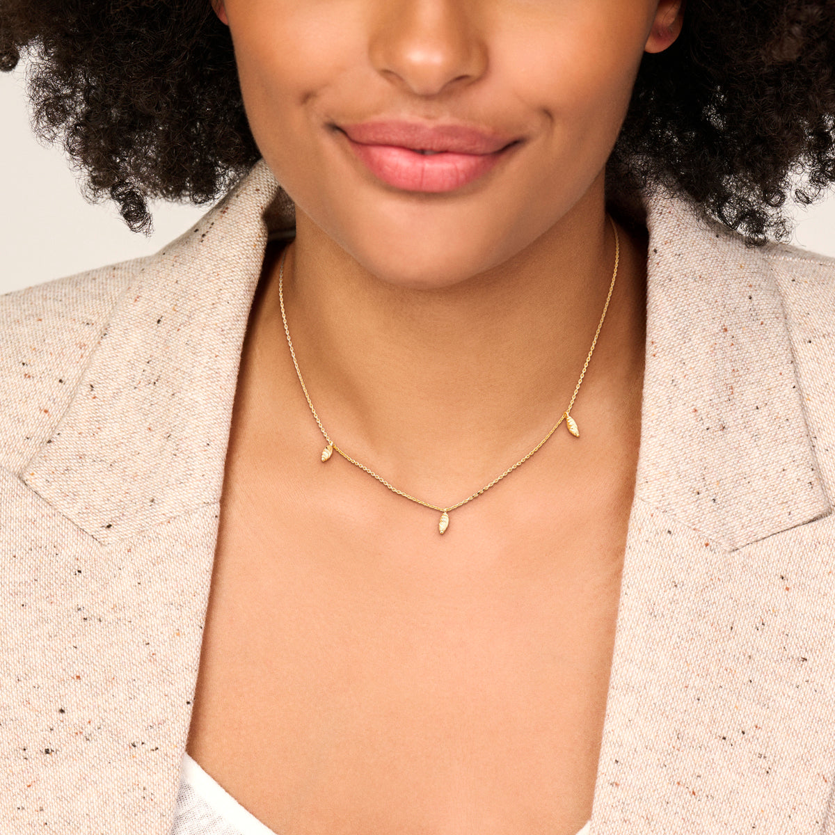 Ketting gediamanteerd in goud – 42/44 cm